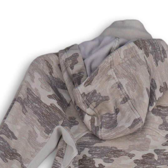 Womens Gray Camouflage Long Sleeve Front Pockets Full-Zip Hoodie Size XS image number 4
