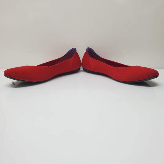 Rothy's Square Toe Ballet Flats in Chilly Red Women's 7.5 image number 3
