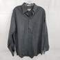 Giorgio Armani Gray Checkered Button Up Cotton Dress Shirt Men's Size 16.5 image number 1