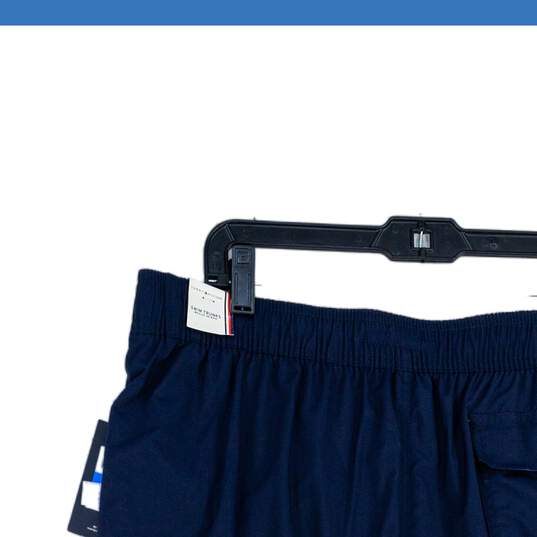 NWT Tommy Hilfiger Mens Navy Elastic Waist Drawstring Swim Trunks Size XL image number 3