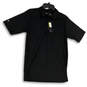 NWT Mens Black Collared Short Sleeve Stretch Side Slit Polo Shirt Size S image number 1