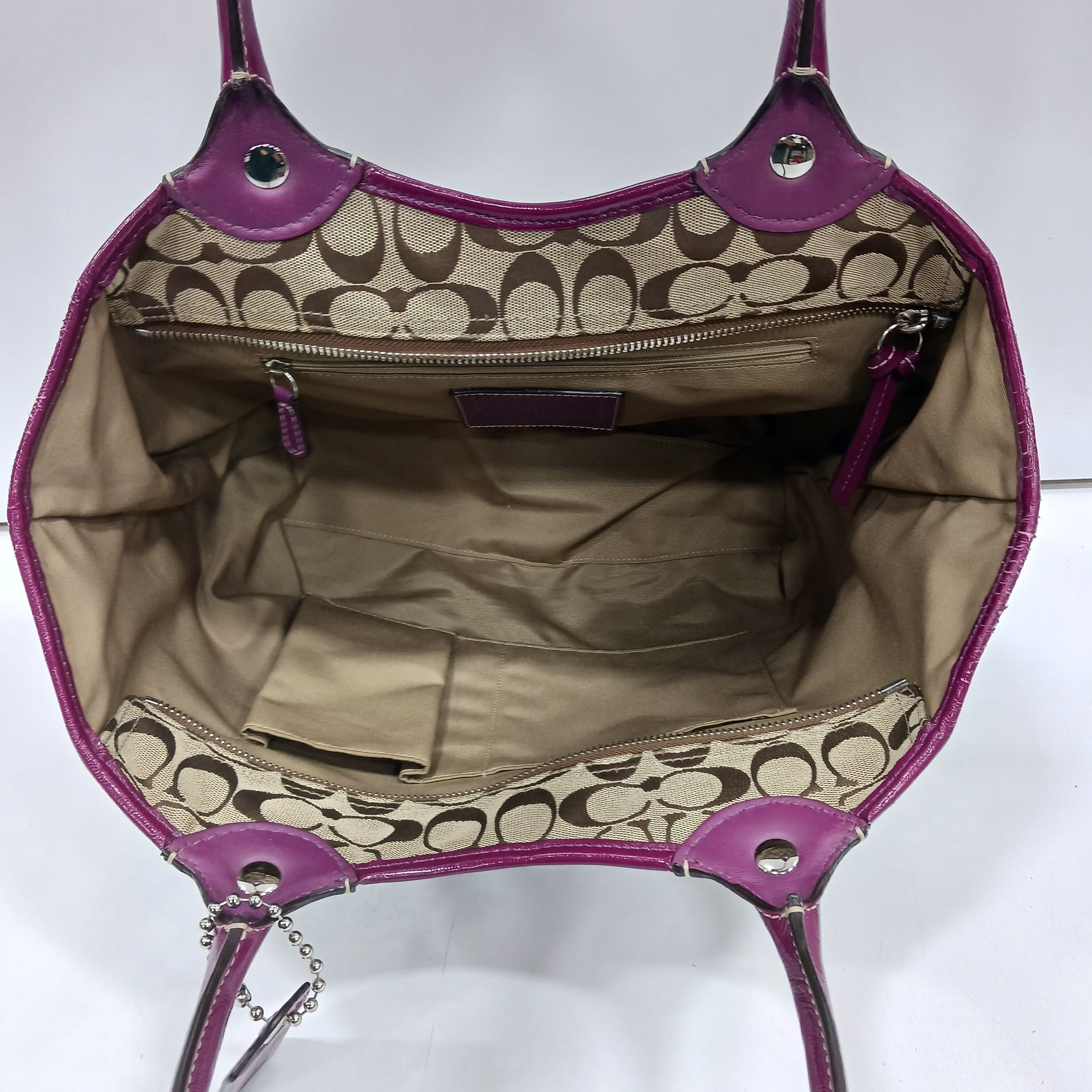 Coach Purse purple accent - Women's handbags