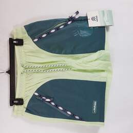 Madhappy for Columbia Men Green Color Block Graphic Shorts M NWT