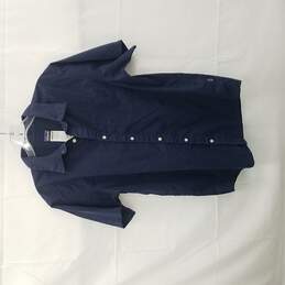 Patagonia Organic Cotton Men's Short Sleeve Blue Striped Shirt Size M