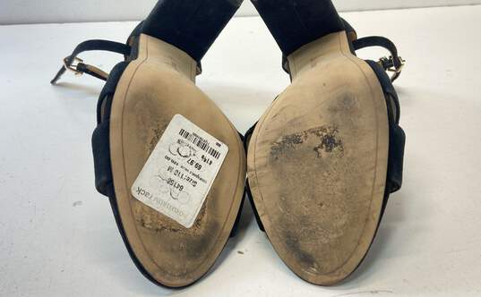 Sam Edelman Suede Strappy Platform Sandals Black 11 image number 7
