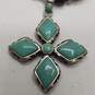 BARSE Sterling Silver Turquoise Faceted Gemstone Link Pendant 17inch Necklace 45.0g image number 5