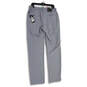 NWT Mens Gray Flat Front Slash Pocket Straight Leg Chino Pants Size 34/36 image number 2