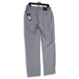 NWT Mens Gray Flat Front Slash Pocket Straight Leg Chino Pants Size 34/36 alternative image