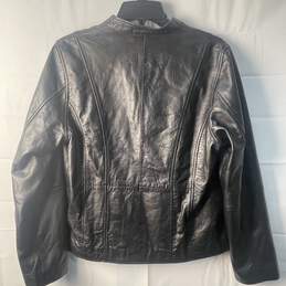 Jessica London Women's Black Leather Jacket Size 14W