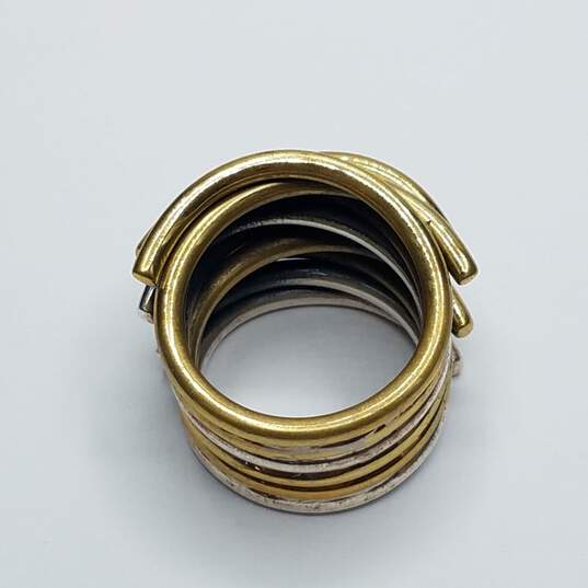 Sterling Silver Modernist Wrap Sz 8 Ring 23.0g image number 3