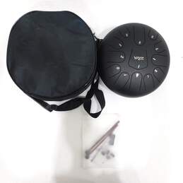 WGCC Brand 13-Note Black Steel Tongue Drum w/ Case and Accessories