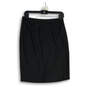 Womens Black Flat Front Back Zip Stretch Straight & Pencil Skirt Size 2 image number 2