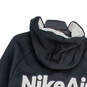 NWT Mens Black White Long Sleeve Drawstring Full-Zip Hoodie Size XL image number 4