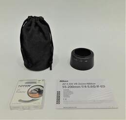 Nikon AF-S Nikkor 55-200mm 1:4-5.6 G ED Camera Lens W/ Tiffen Filters & Manual