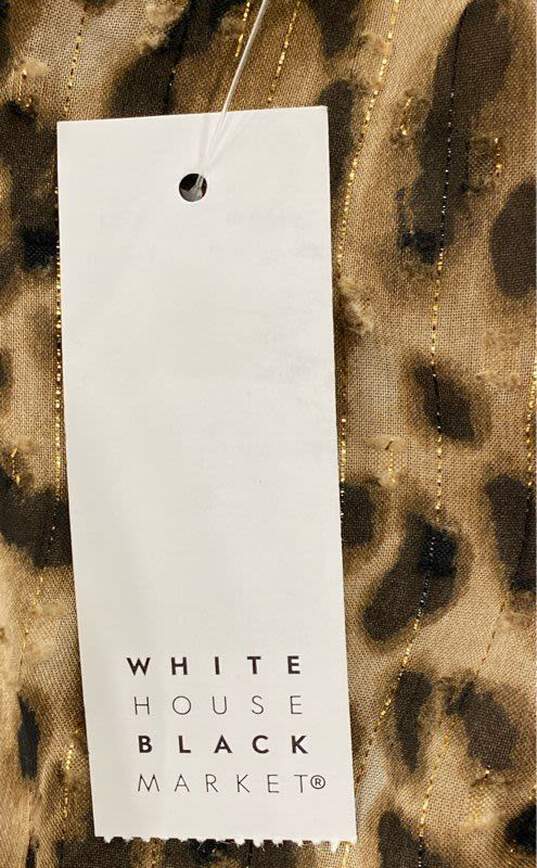 White House Black Market Women's Leopard Blouse- M NWT image number 6