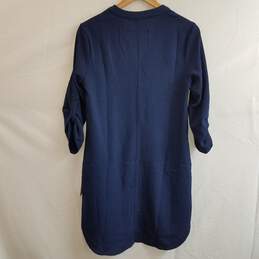 Women's dark blue polyester crepe popover shift dress M alternative image