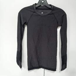 Lululemon Black And Silver Sparkly Long Sleeve Athletic Shirt (No Size Found)