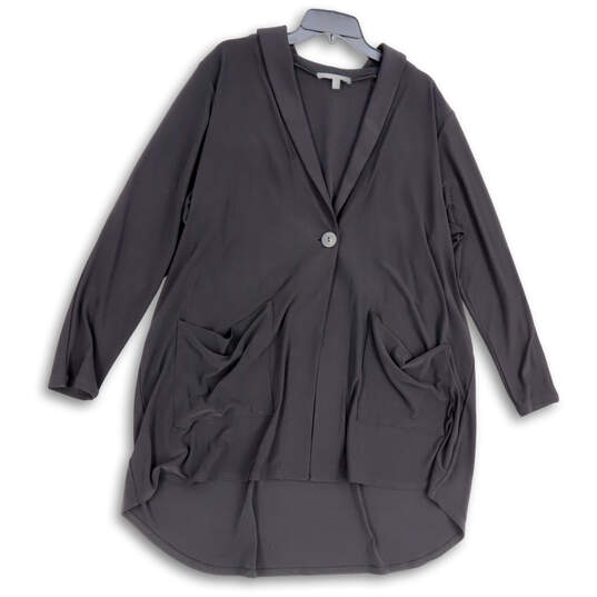Womens Black Regular Fit Pockets Button Front Long Sleeve Cardigan Size 14 image number 1
