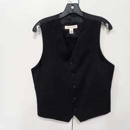 Men's Black Button-Up Vest Size Small