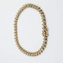 10K Gold Diamond Tennis Bracelet 7.8g