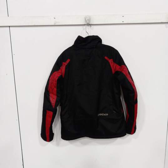 Men's Spyder Black/Red Insulated Ski Jacket Size S image number 2