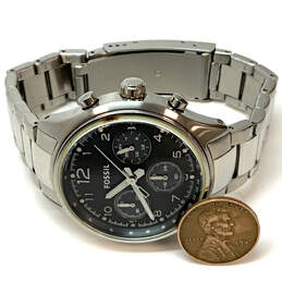 Designer Fossil Flight CH-2799 Silver-Tone Black Dial Analog Wristwatch alternative image