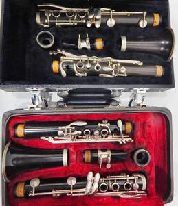 La Monte Cavalier and Normandy Brand B Flat Clarinets w/ Cases and Accessories (Set of 2)