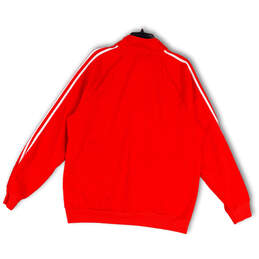 Mens Red Striped Mock Neck Long Sleeve Full-Zip Track Jacket Size XL alternative image