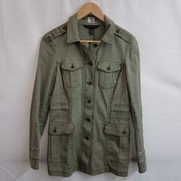 Green military style jacket women's 4