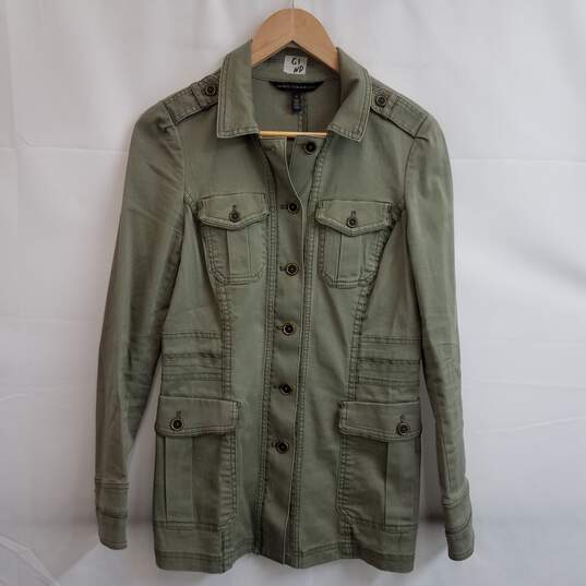 Green military style jacket women's 4 image number 1