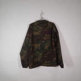 Mens Camouflage Collared Long Sleeve Button Front Military Jacket Size Medium alternative image