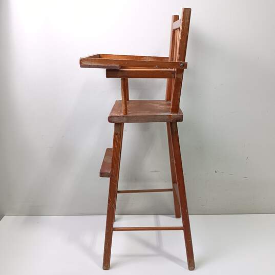 Vintage Wooden Doll High Chair image number 4