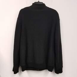 Mens Black Long Sleeve Cable Knit Full-Zip Sweater Size Large alternative image