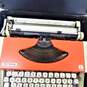 1969 Olympia Traveller De Luxe Cursive Script Orange Typewriter w/ Case image number 3