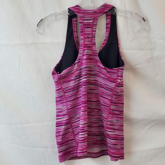 The North Face Womens Active Racerback Pink Striped Tank Top Size M image number 2
