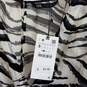 ZARA Women's Zebra Print Black/White Chiffon Mini Dress Size S image number 3