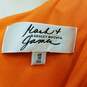 Womens Orange Ruffle One-Shoulder Sleeveless Side Zip Mini Dress Size 10 image number 3