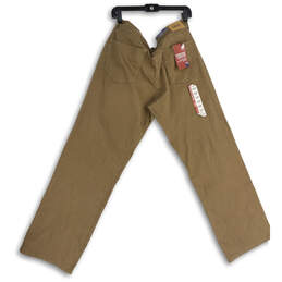 NWT Mens Brown Denim 5-Pocket Design Straight Leg Jeans Size 36x32 alternative image
