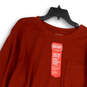 NWT Mens Red Long Sleeve Crew Neck Front Pocket Pullover T-Shirt Size Large image number 3