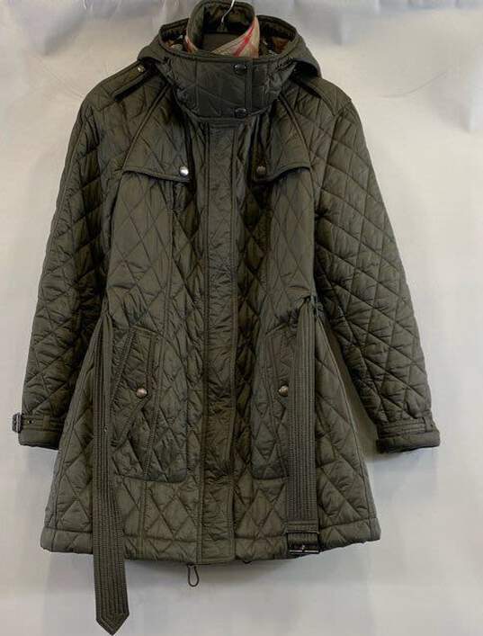 Burberry Brit Women's Green Quilted Jacket - L image number 1