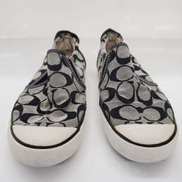 Coach Signature Monogram Beale Slip On Black Canvas Sneakers Shoes Women Size 7.5B alternative image