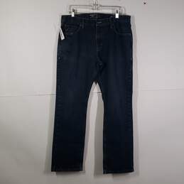 Mens Slim Fit 5-Pockets Design Denim Straight Leg Jeans Size 36/32