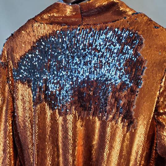 Coldesina Women's Copper Reversible Sequin Robe SZ XL/1X NWT image number 5