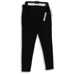 NWT Womens Black Denim Slim Fit Dark Wash Skinny Leg Jeans Size 10/30