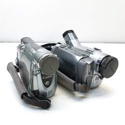 Set of 2 Canon MiniDV Camcorders FOR PARTS OR REPAIR