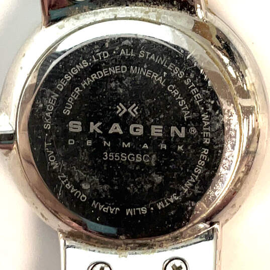 Designer Skagen 355SGSC Silver-Tone Chain Strap Round Analog Wristwatch image number 5
