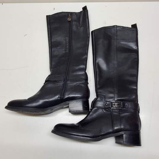 Etienne Aigner Black Leather Boots Size 7.5 image number 1