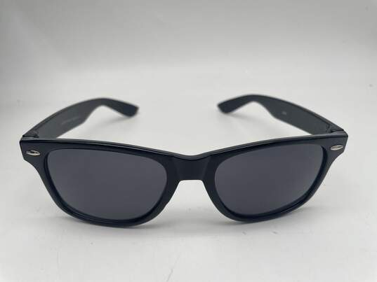 Mens Black Frame Lightweight Full Rim Classic Square Sunglasses image number 1