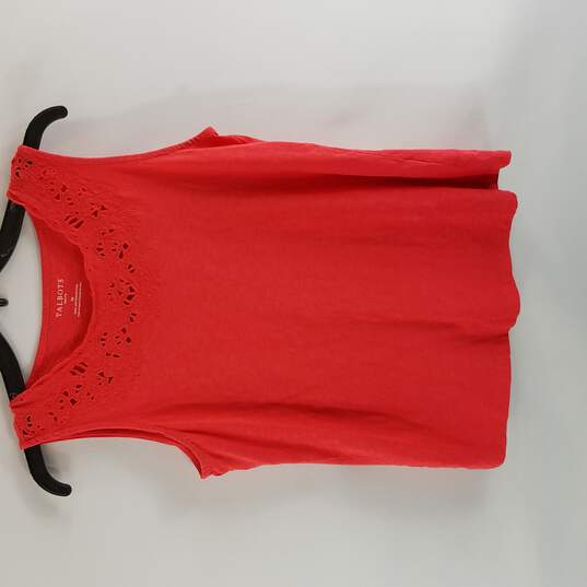 Talbots Women Red Sleeveless Top SP image number 1