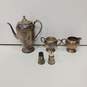 Vintage Silver Plated Teapot and Serving Accessories image number 2
